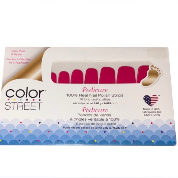 Color Street Other - Color Street Vibrant Pink Pedicure Strips